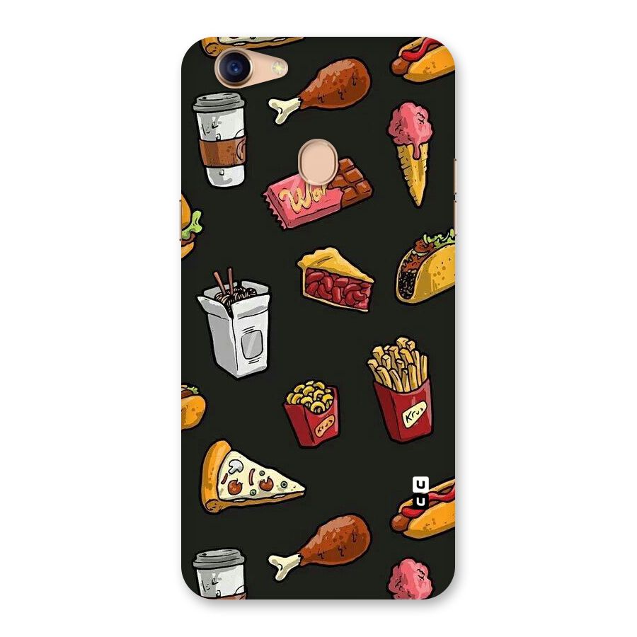 Foodie Pattern Back Case for Oppo F5 Youth