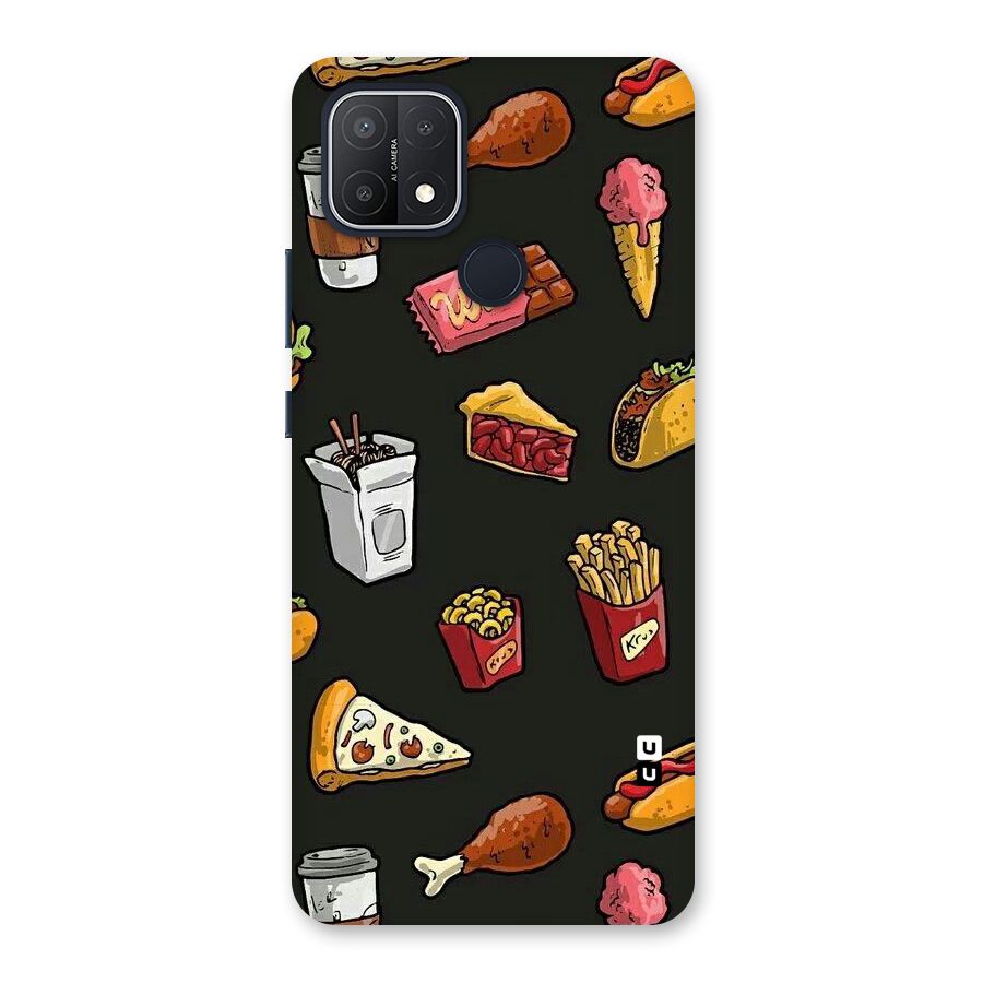 Foodie Pattern Back Case for Oppo A15