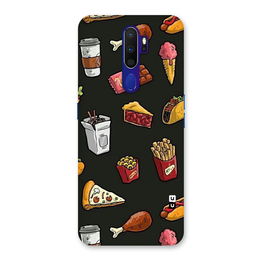 Foodie Pattern Back Case for Oppo A9 (2020)