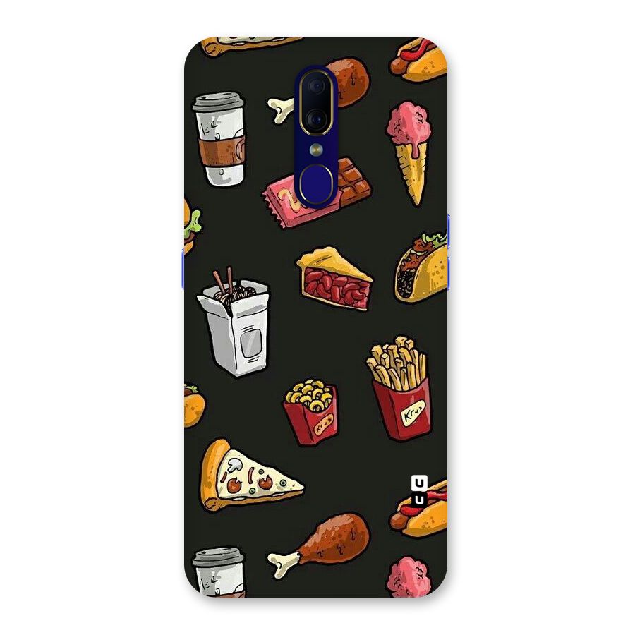 Foodie Pattern Back Case for Oppo F11