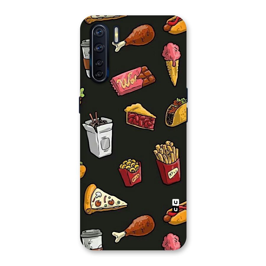 Foodie Pattern Back Case for Oppo F15