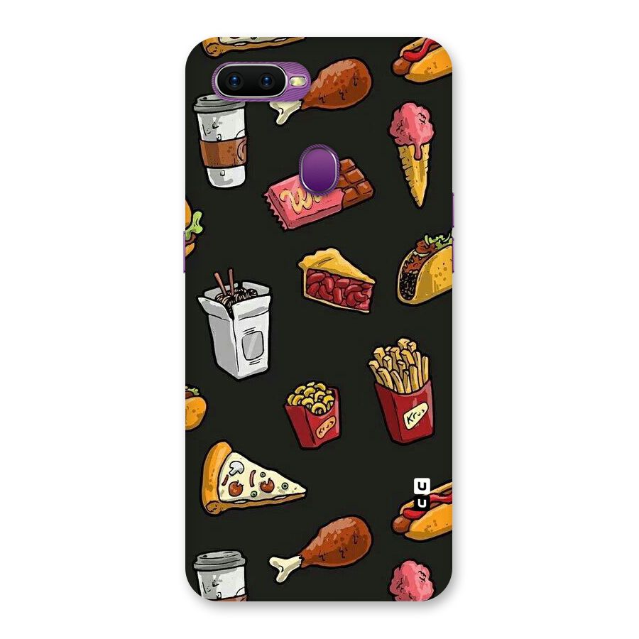 Foodie Pattern Back Case for Oppo F9