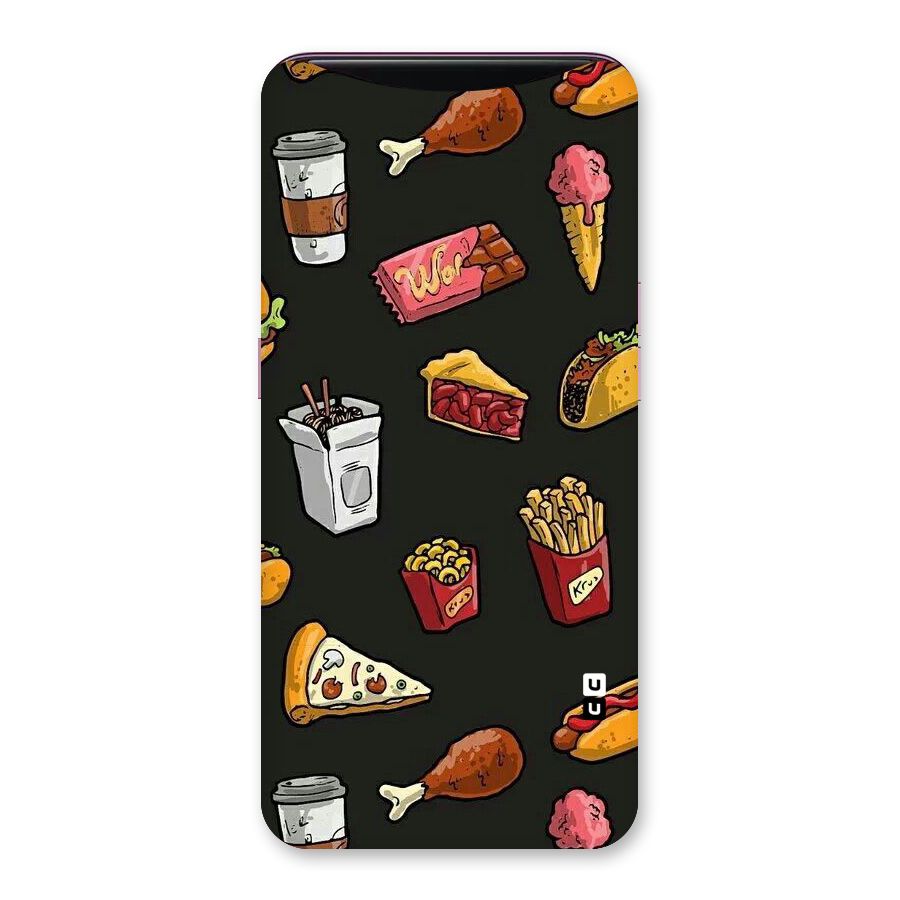 Foodie Pattern Back Case for Oppo Find X