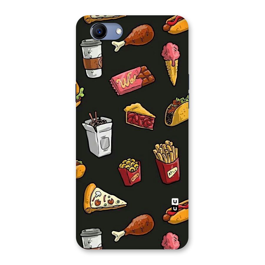Foodie Pattern Back Case for Oppo Realme 1