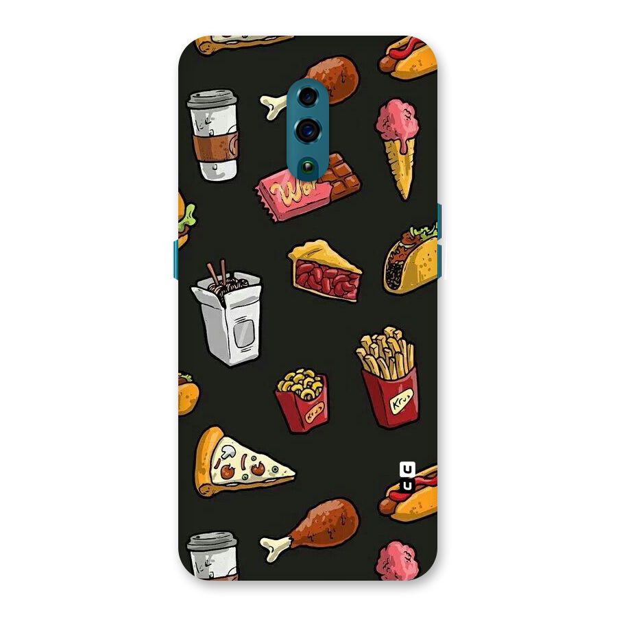 Foodie Pattern Back Case for Oppo Reno