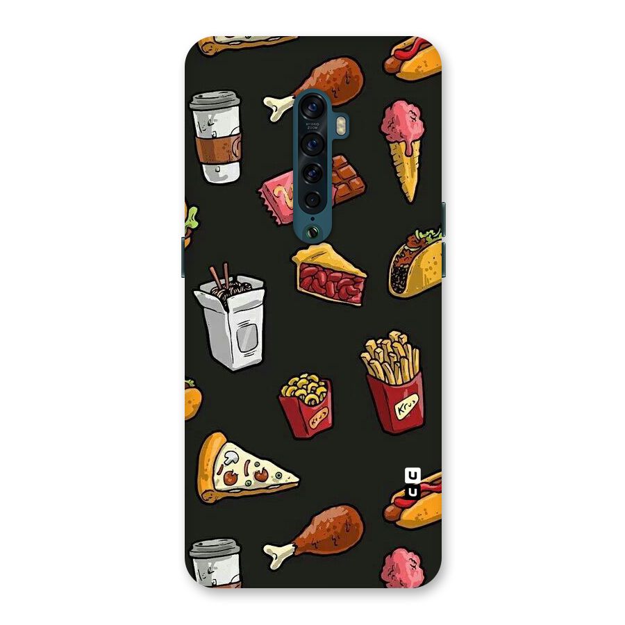 Foodie Pattern Back Case for Oppo Reno2