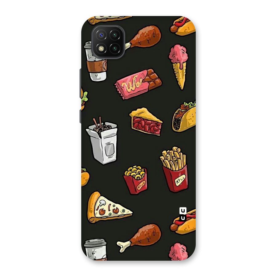 Foodie Pattern Back Case for Poco C3