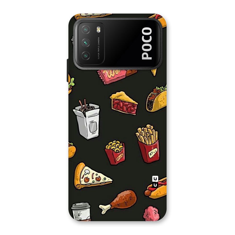 Foodie Pattern Back Case for Poco M3