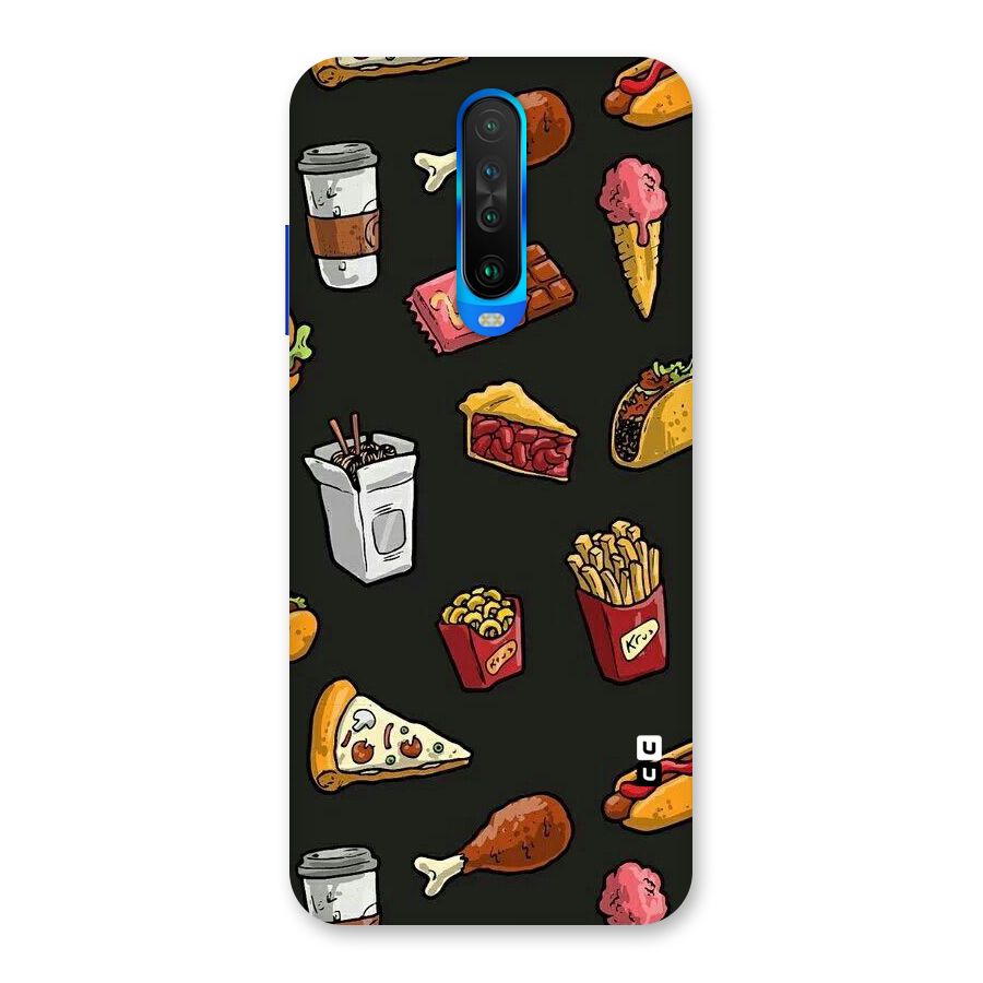 Foodie Pattern Back Case for Poco X2