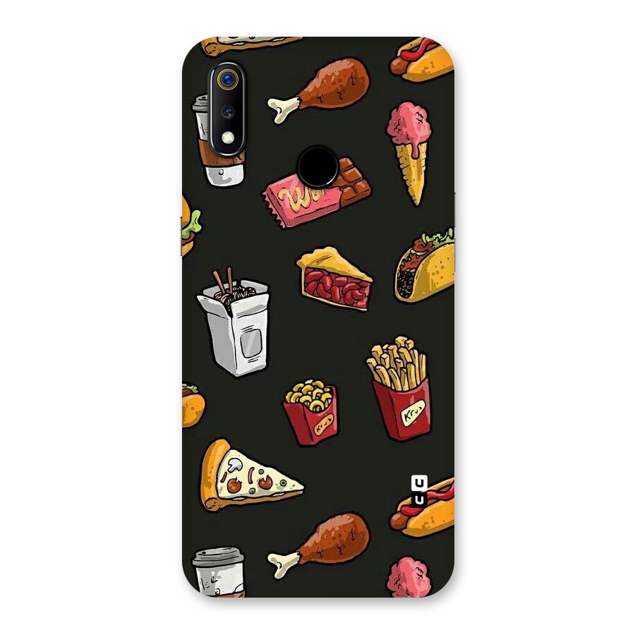 Foodie Pattern Back Case for Realme 3