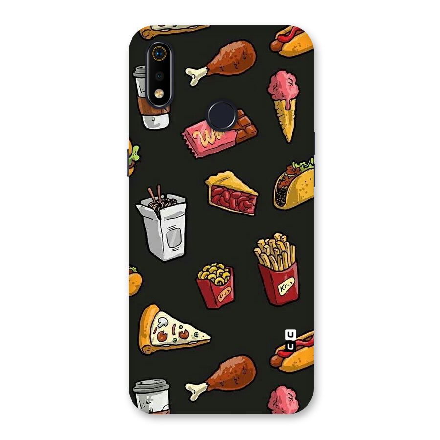 Foodie Pattern Back Case for Realme 3i