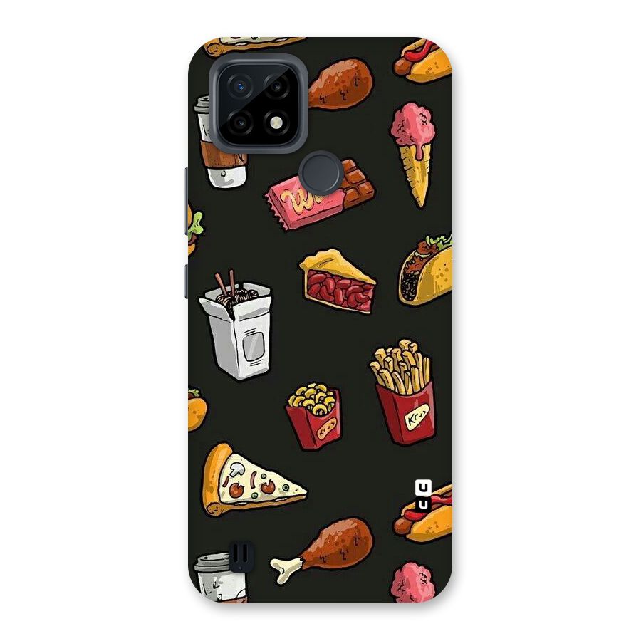 Foodie Pattern Back Case for Realme C21
