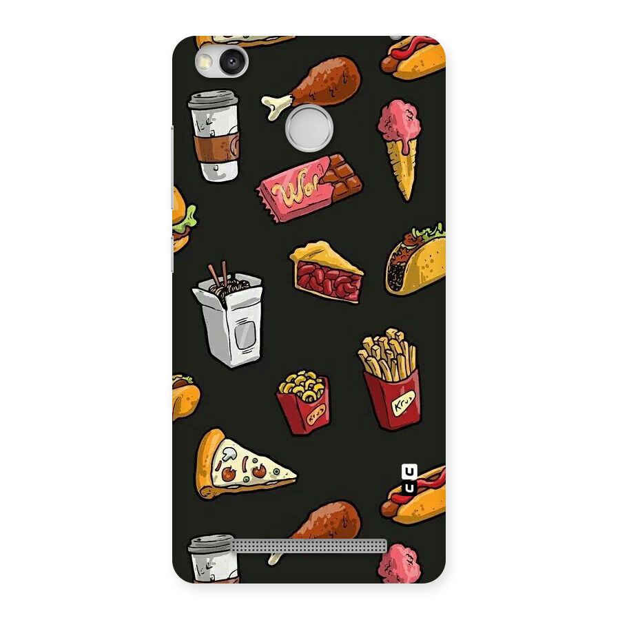 Foodie Pattern Back Case for Redmi 3S Prime
