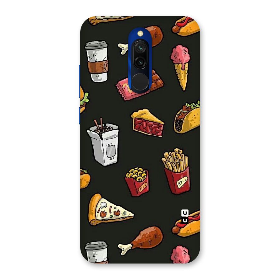 Foodie Pattern Back Case for Redmi 8