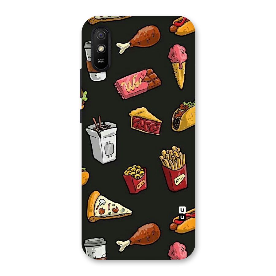 Foodie Pattern Back Case for Redmi 9i