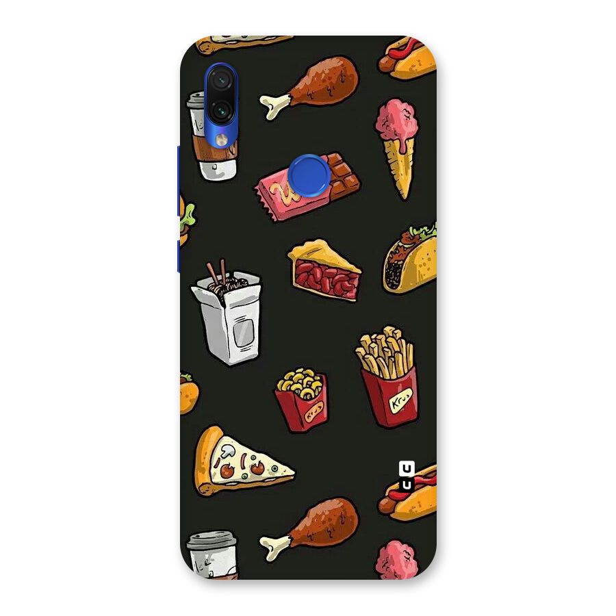 Foodie Pattern Back Case for Redmi Note 7S