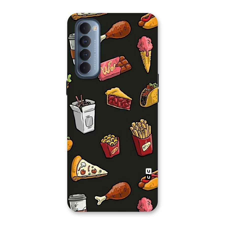 Foodie Pattern Back Case for Reno4 Pro