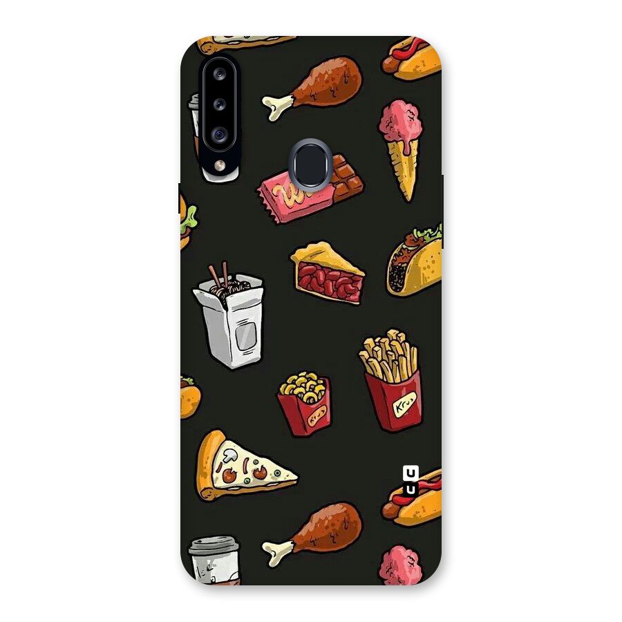 Foodie Pattern Back Case for Samsung Galaxy A20s