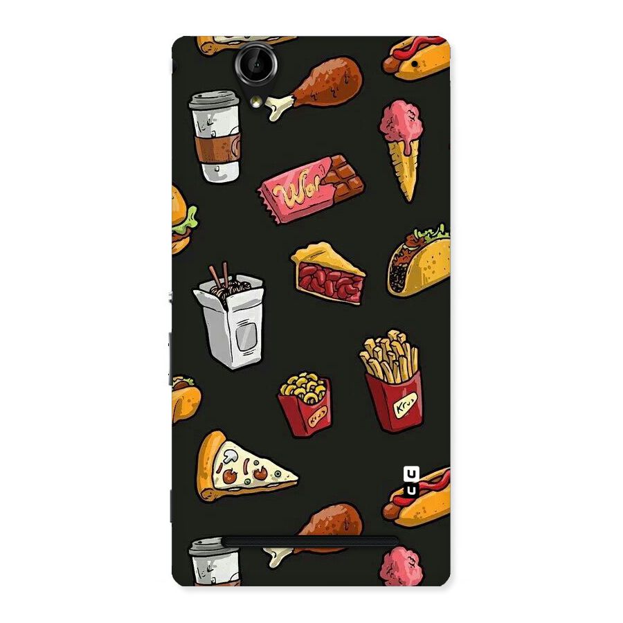 Foodie Pattern Back Case for Sony Xperia T2