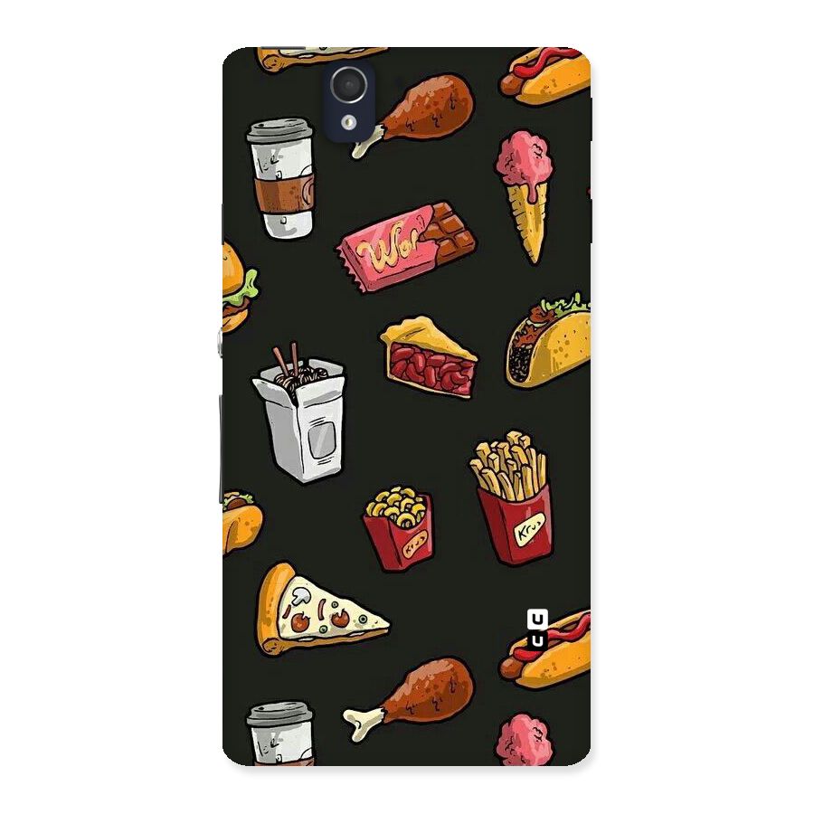 Foodie Pattern Back Case for Sony Xperia Z