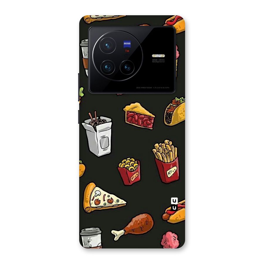 Foodie Pattern Back Case for Vivo X80