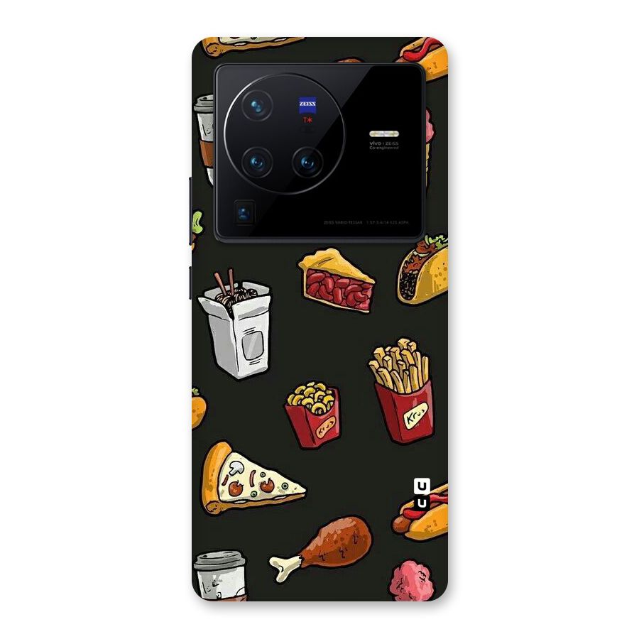 Foodie Pattern Back Case for Vivo X80 Pro