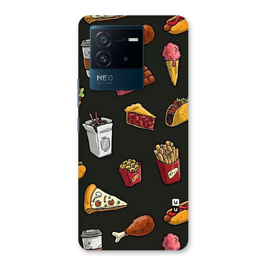 Foodie Pattern Back Case for Vivo iQOO Neo 6 5G