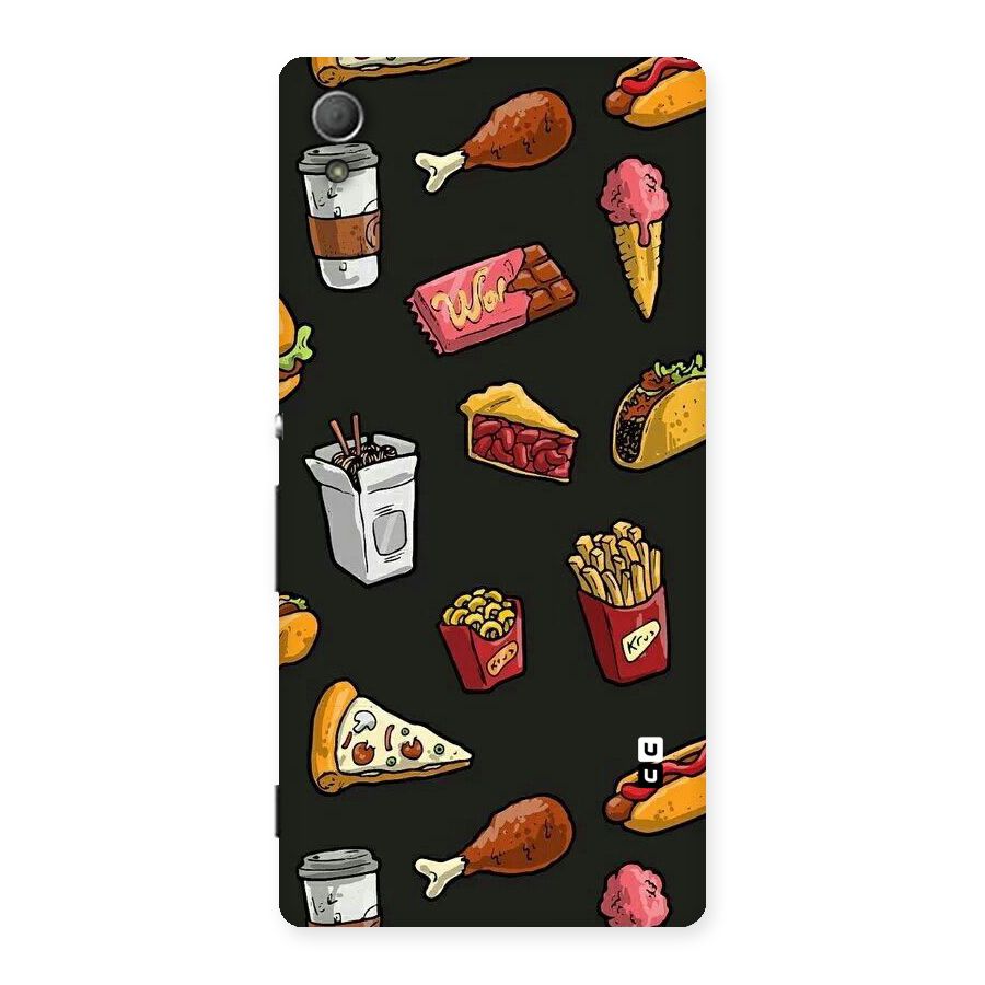 Foodie Pattern Back Case for Xperia Z3 Plus
