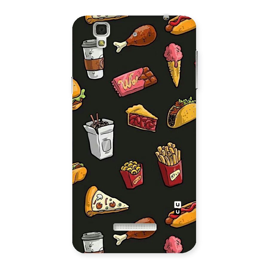 Foodie Pattern Back Case for YU Yureka Plus