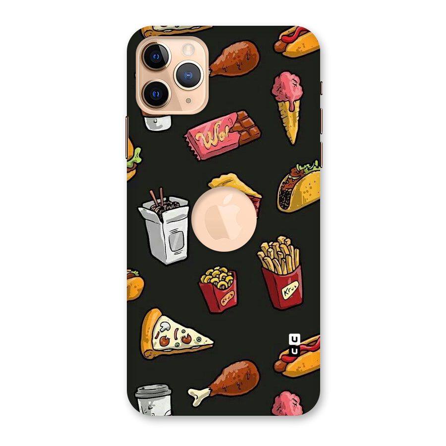 Foodie Pattern Back Case for iPhone 11 Pro Max Logo Cut