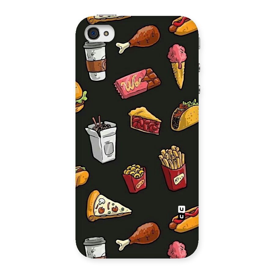 Foodie Pattern Back Case for iPhone 4 4s