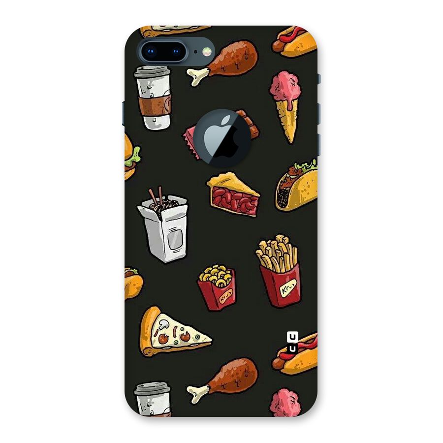 Foodie Pattern Back Case for iPhone 7 Plus Logo Cut