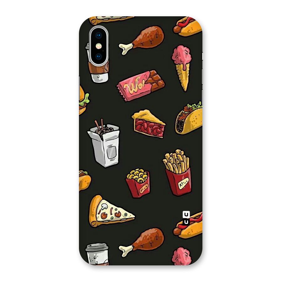 Foodie Pattern Back Case for iPhone X
