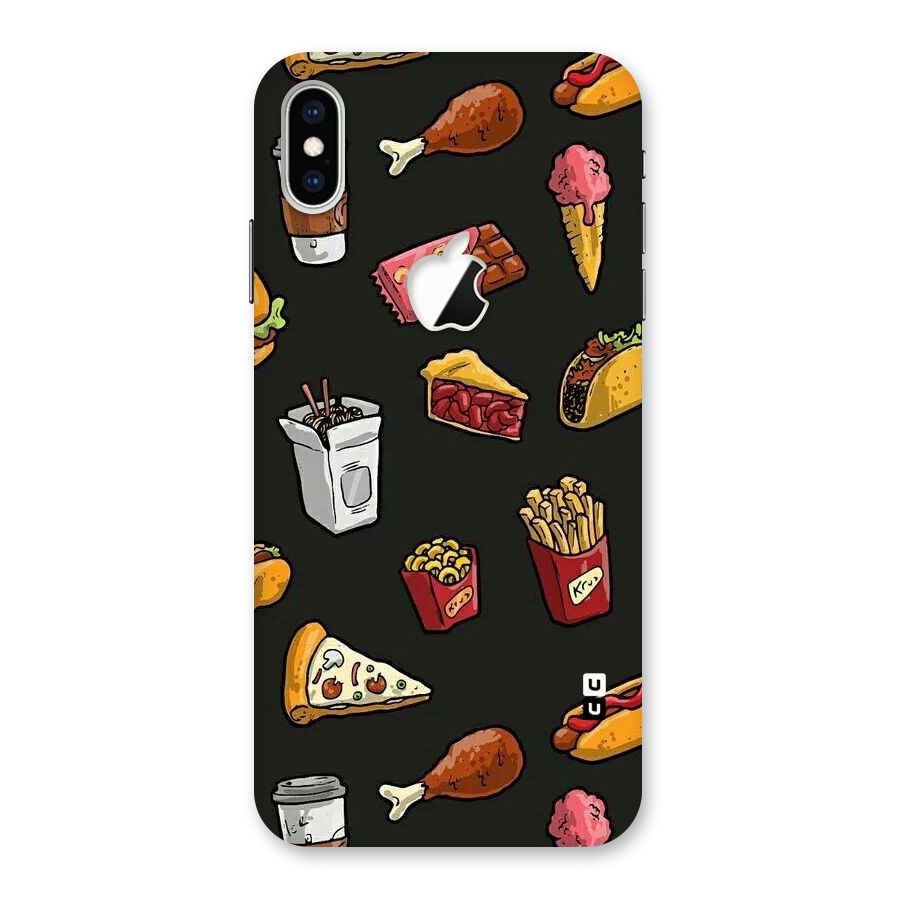 Foodie Pattern Back Case for iPhone XS Max Apple Cut