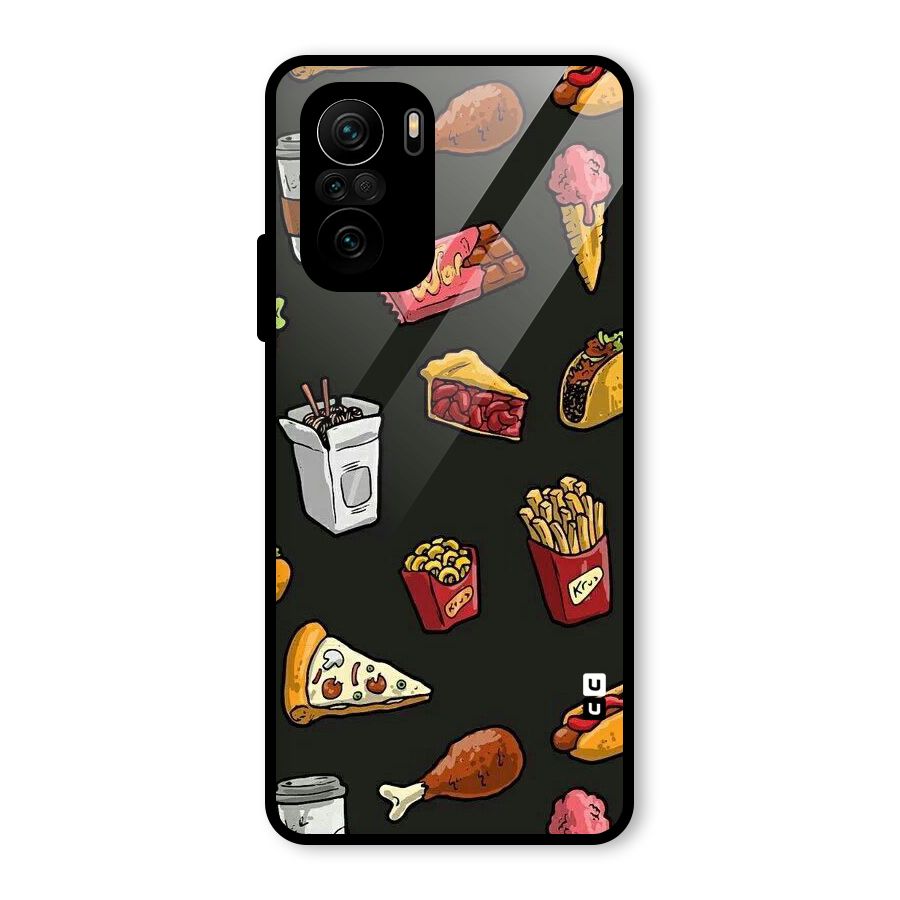 Foodie Pattern Glass Back Case for Mi 11X Pro
