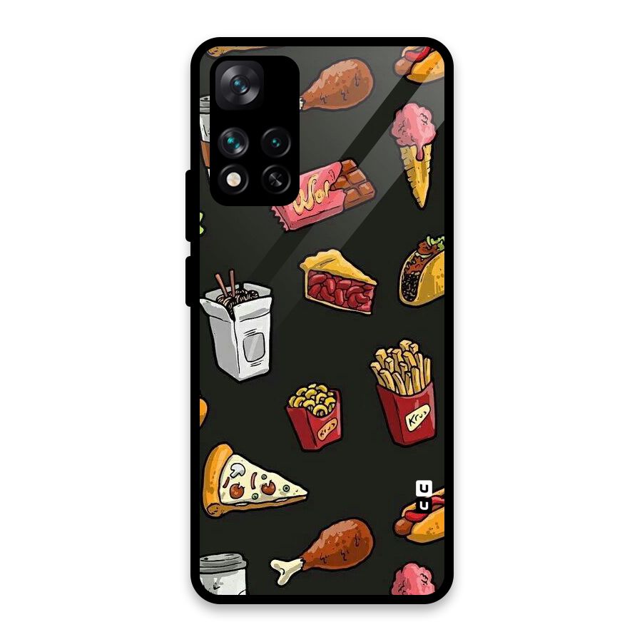 Foodie Pattern Glass Back Case for Xiaomi 11i HyperCharge 5G