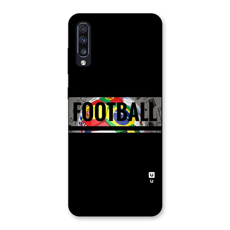 Football Typography Back Case for Galaxy A70s