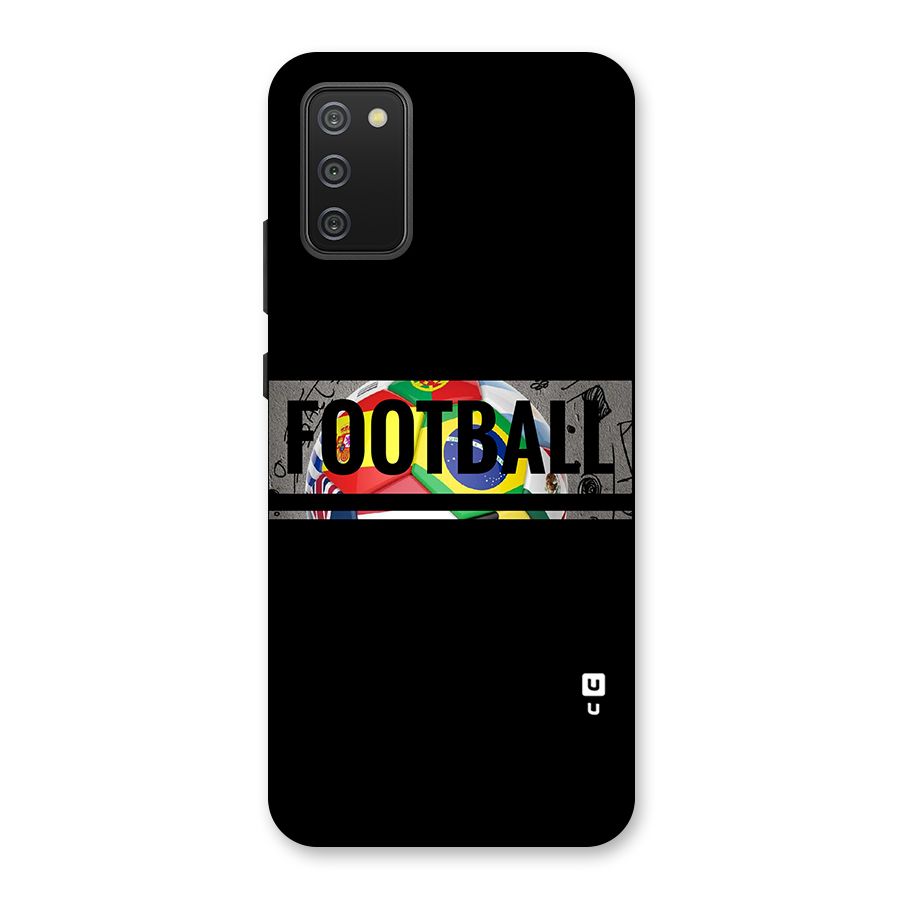 Football Typography Back Case for Galaxy M02s