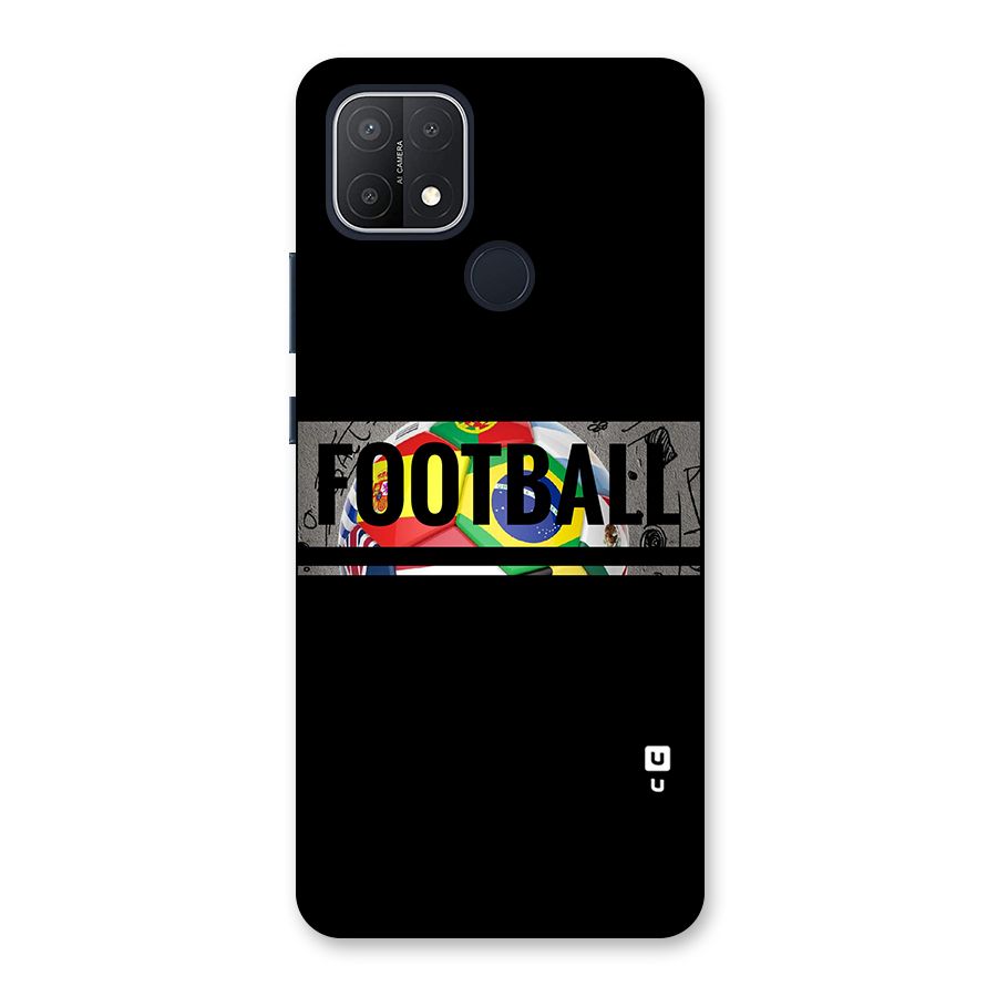 Football Typography Back Case for Oppo A15s
