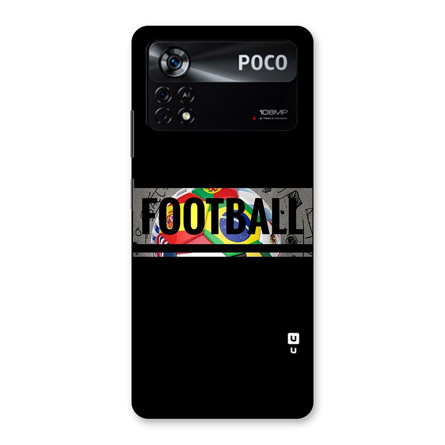 Football Typography Back Case for Poco X4 Pro 5G