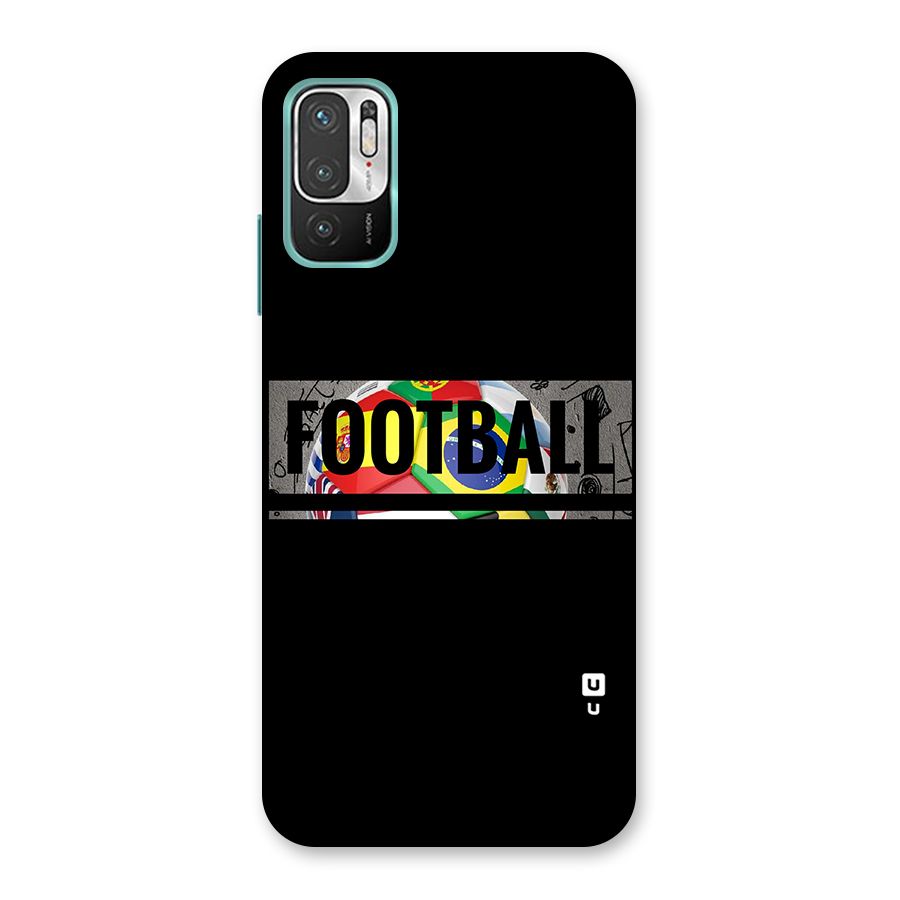 Football Typography Back Case for Redmi Note 10T 5G