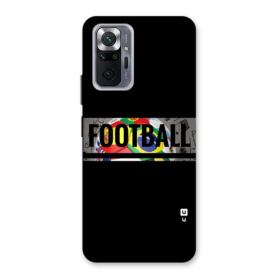 Football Typography Back Case for Redmi Note 10 Pro