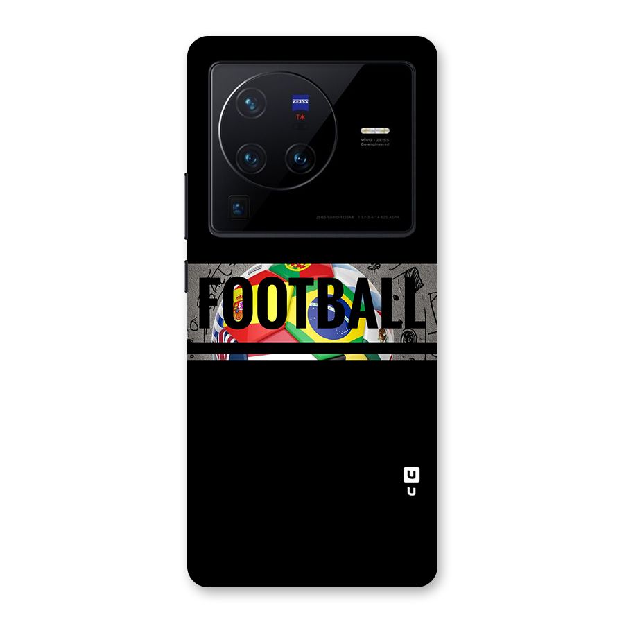 Football Typography Back Case for Vivo X80 Pro