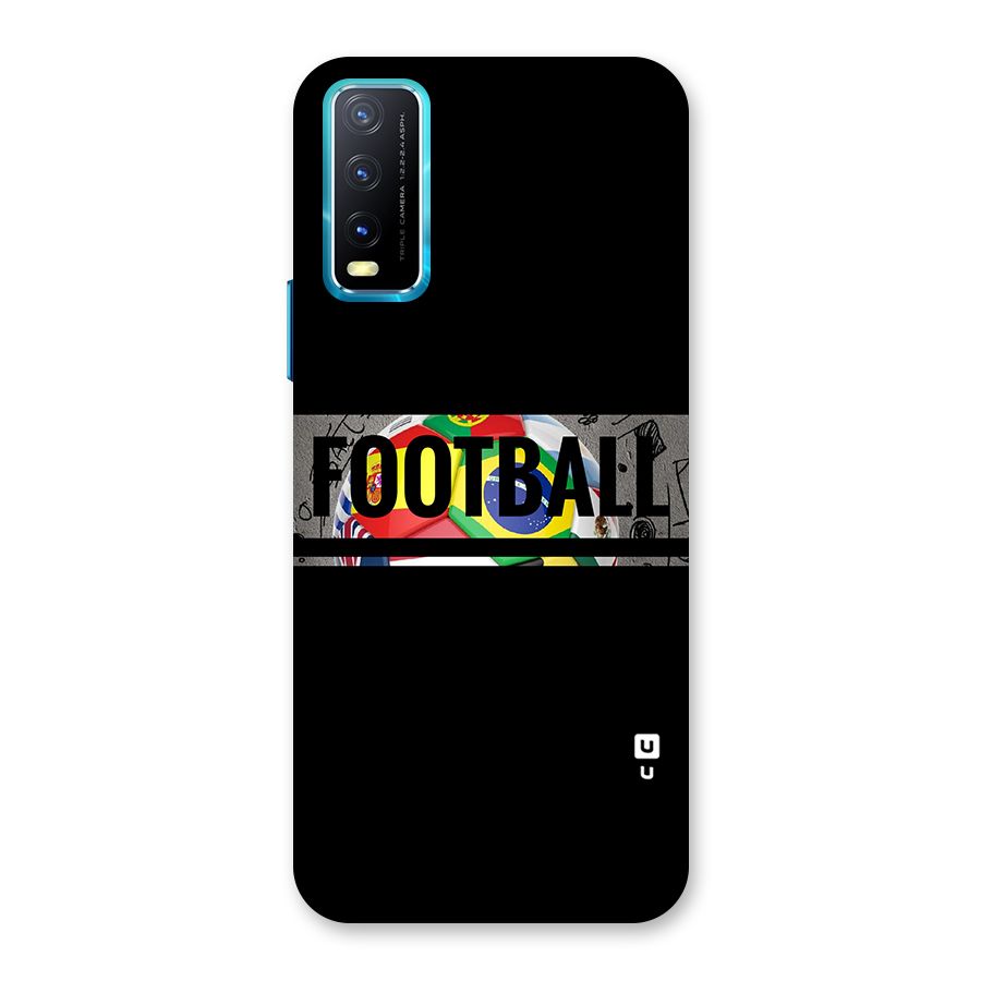 Football Typography Back Case for Vivo Y20A