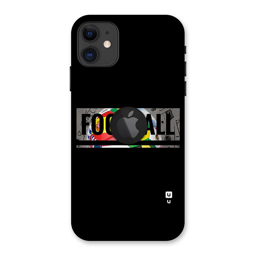 Football Typography Back Case for iPhone 11 Logo Cut