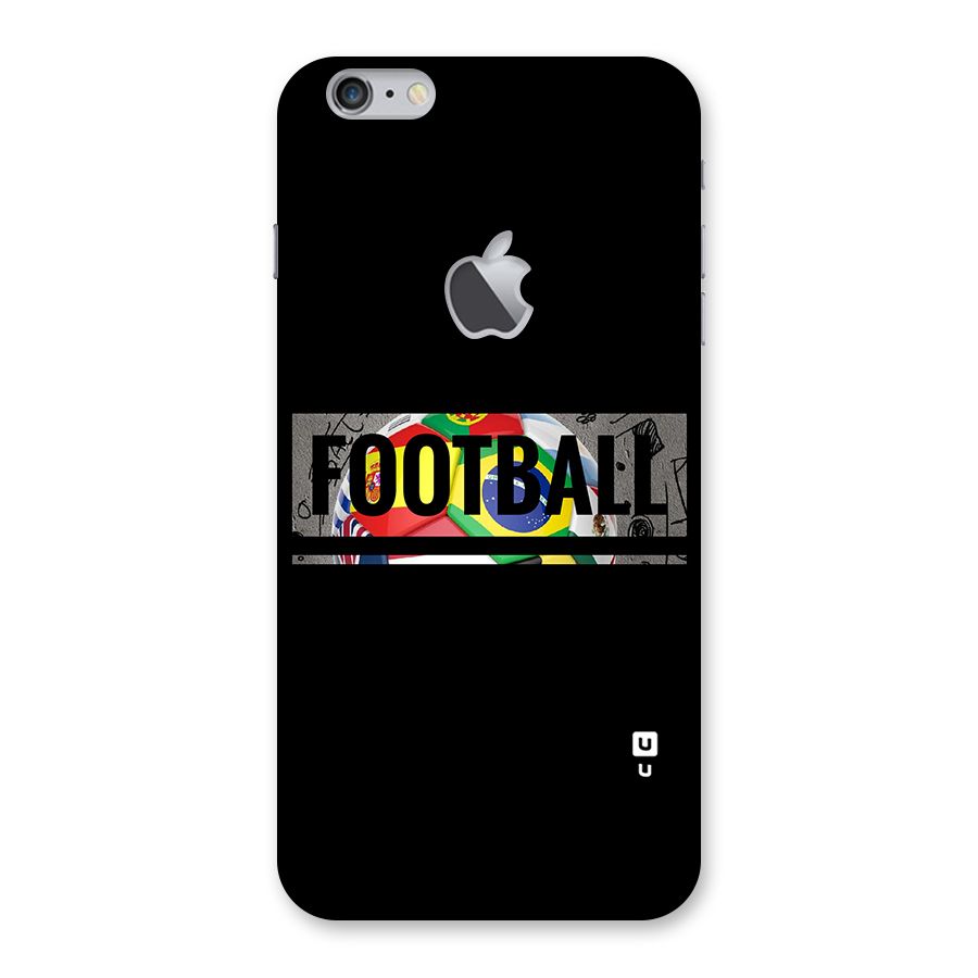 Football Typography Back Case for iPhone 6 Plus 6S Plus Logo Cut