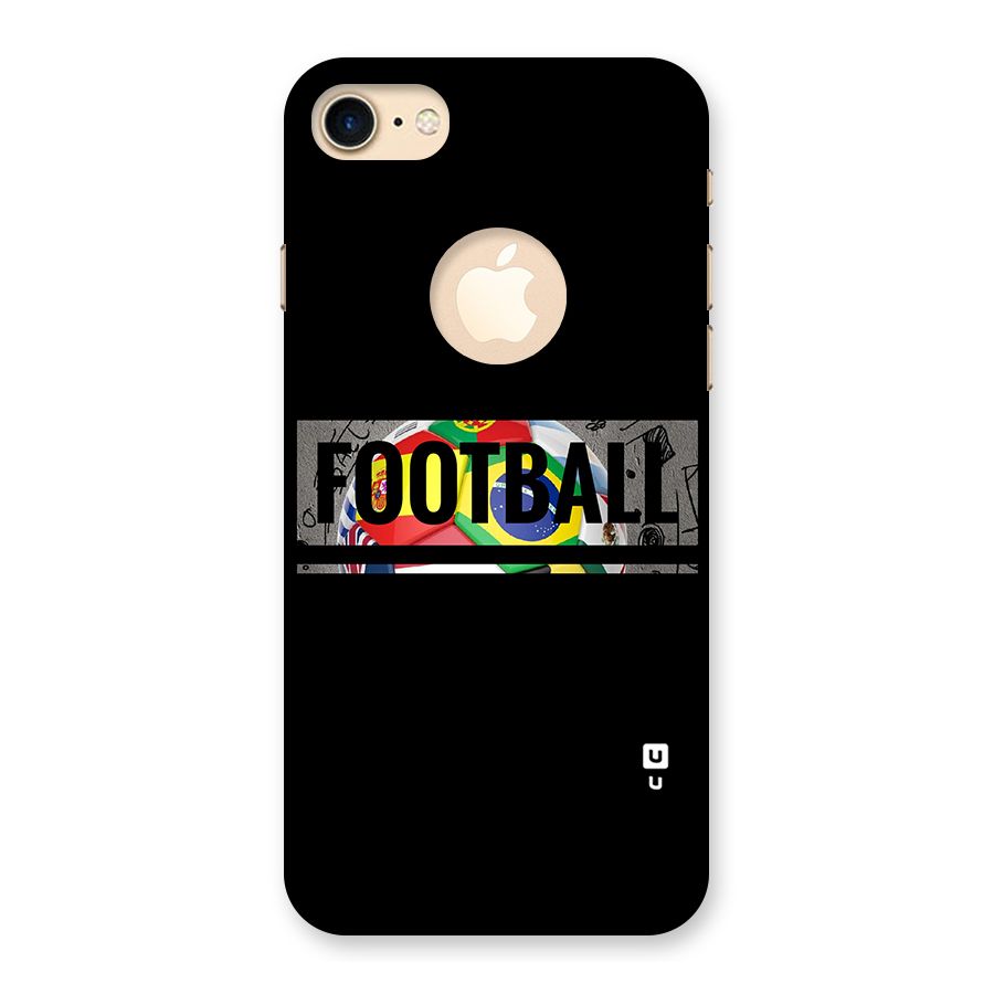 Football Typography Back Case for iPhone 7 Logo Cut