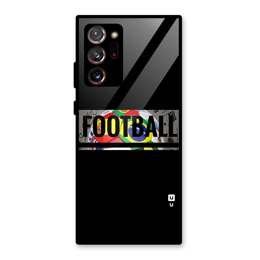 Football Typography Glass Back Case for Galaxy Note 20 Ultra
