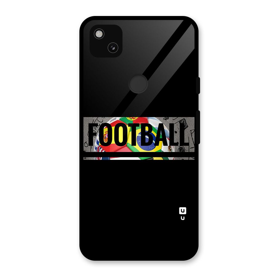 Football Typography Glass Back Case for Google Pixel 4a