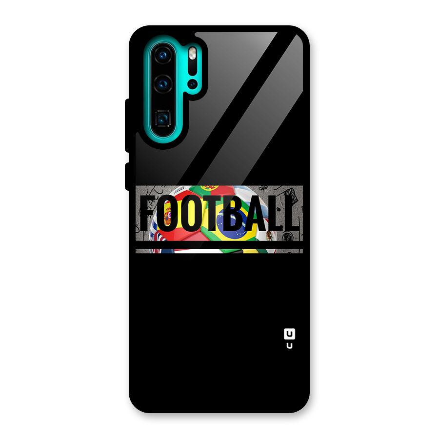Football Typography Glass Back Case for Huawei P30 Pro